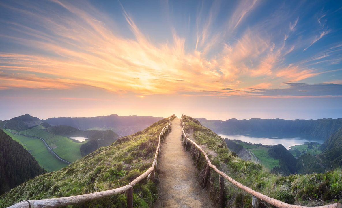 Weg auf einem Berg